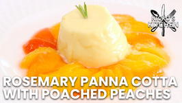 Rosemary Panna Cotta With Poached Peaches