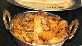 Pressure Cooked Dry Aloo Pyaz Sabji - Kanda Batata Nu Shaak