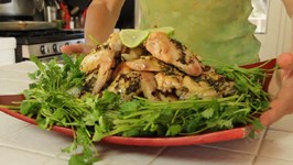 Chicken Wings With Garlic Lime Cilantro Paste