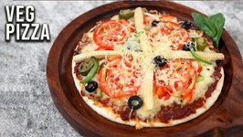 How To Make Veg Pizza - Cheesy Burst Pizza Recipe - Pizza Sauce - Homemade Pizza By Ruchi