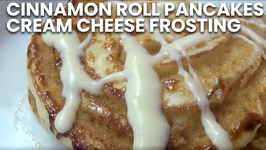 Cinnamon Roll Pancakes With Cream Cheese Frosting