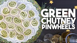 Green Chutney Pinwheels - Appetizer, Canape