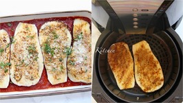 Air Fryer Eggplant Parmesan Vegetarian Vegan Option
