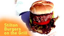 Stilton Burgers on the Grill
