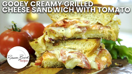 Gooey Creamy Grilled Cheese Sandwich With Tomato
