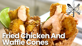 Fried Chicken And Waffle Cones - Ultra Portable Fast Food