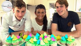 Lemon Filled Cupcakes Recipe With Peeps On Grass