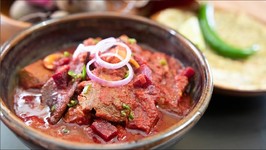 Chukander Gosht - Meat cooked With Beetroot Curry