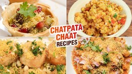 5 Best Chatpata Chaat Recipes- Chole Samosa Chaat - Ragda Patties - Dahi Puri - Corn Chaat