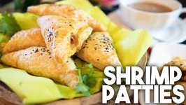 Shrimp Or Prawn Patties / Stuffed Puff Pastry Snack / Kravings