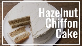 Hazelnut Chiffon Cake With Marshmallow Fluff Icing