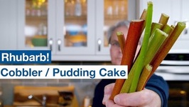 Rhubarb Pudding Cake / Rhubarb Cobbler
