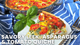Breakfast Recipe- Savory Leek, Asparagus And Tomato Quiche