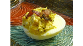 Bacon Deviled Eggs With Caramelized Onions Perfect For Easter