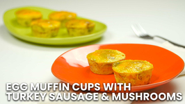 Egg Muffin Cups with Turkey Sausage and Mushrooms