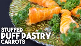Stuffed Puff Pastry Carrots - Fish Cones