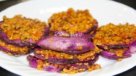Steamed Purple Yam Sandwiches / Bharatiyu Ratalu Kand Garadu