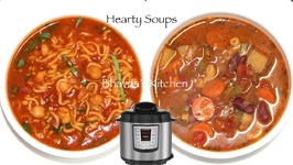 2 Hearty Soups In IP Chickpea Noodles Soup And Minestrone Soup