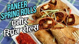 How To Make Paneer Spring Rolls Recipe In Hindi Crispy And Homemade Spring Rolls Ruchi
