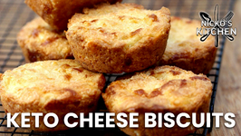 Keto Cheese Biscuits Recipe / Low Carb Buttery And Fluffy / Easy 3 Cheese