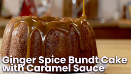 Ginger Spice Bundt Cake with Caramel Sauce