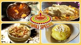 Diwali Special Desserts Recipes - Badam Burfi - Moong Dal Halwa - Kalakand And More - Rajshri Food