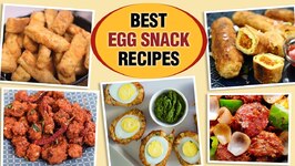 Easy Egg Snack Recipes - Egg 65 - Egg Chilli - Egg Fingers - Egg Roll - Egg Lollipop - Egg Fingers