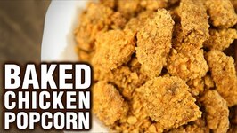 Baked Chicken Popcorn - Chicken Popcorn At Home - Chicken Snack Recipe - Neha