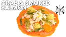 Crab And Smoked Salmon With Avocado, Fennel And Apple / Low Carb Recipe