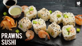 Prawns Sushi Recipe - How To Make Prawns Sushi - Prawns Recipe - Bombay Chef Varun Inamdar Recipes