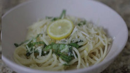 Pasta with Fresh Herbs and Parmesan Cheese Perfect for Meatless Monday
