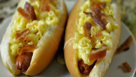 Truffle Macaroni and Cheese Bacon Hot Dog inspired by Disney Hollywood Studios Theme Park
