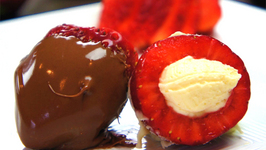 Cheesecake Filled Chocolate Covered Strawberry
