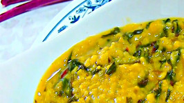 Moong Dal And Beet Bhaji Curry - Yellow Lentils And Beet Greens Curry