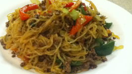 Stir Fry Noodles With Mince Beef