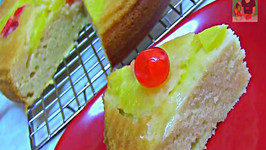 Eggless Pineapple Upside Down Cake