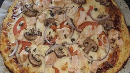 BBQ Chicken Pizza with Cauliflower Crust!