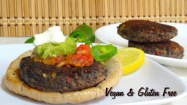 Quick Healthy Black Bean Burger by Bhavna - Vegan & Gluten Free