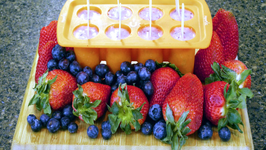 California Giant Strawberry and Blueberry breakfast Berry Smoothie & Popsicles 