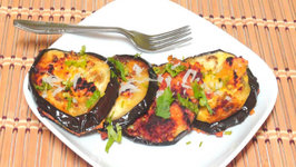 Ringan Palita or Baingan Katri - Baked Spicy Eggplant