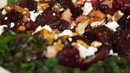 Smoked Beet Salad with Goat Cheese and Balsamic Vinaigrette