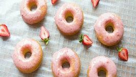 The Best Baked Doughnuts with Fresh Strawberry Glaze
