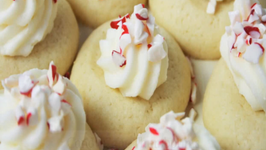 Candy Cane Thumbprint Cookie