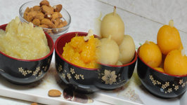 Badam Halwa or Sheera - Almond Pudding by Bhavna