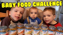 Kids Try Baby Food Taste Test Challenge  My 5 Year Old Twin Kids Try Baby Food